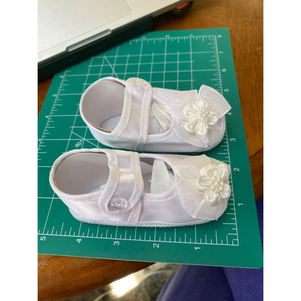 Tip Top white Christening/Baptism Baby Girl Ballerina shoes